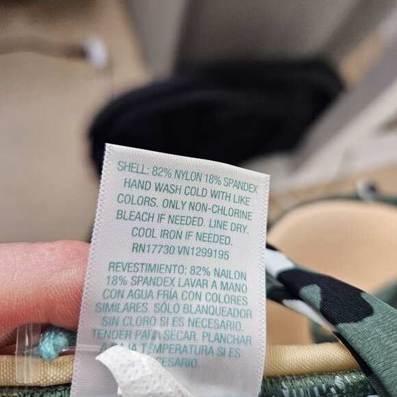 Kona Sol Womens Small Green Leopard Tankini Removable Straps Sweetheart Neckline - Picture 11 of 11